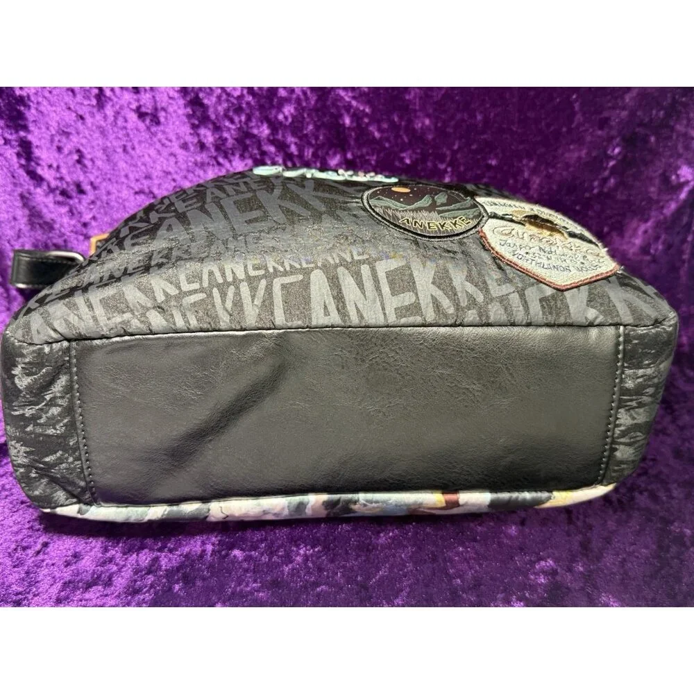 ANEKKE Shoulder Bag Nature Woods Black Eco Recycled Canada Map Crossbody